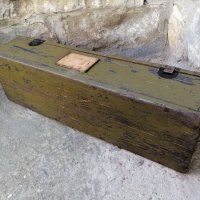 Стар Дървен Военен Сандък, Стара Дървена Военна Кутия. , снимка 5 - Антикварни и старинни предмети - 40541328