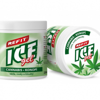 Силен масажен и регенериращ гел Refit Ice gel Cannabis Konop 230 ml, снимка 1 - Други - 36534735