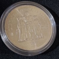 Франция - 50 франка - 1978 , сребърна монета, снимка 2 - Нумизматика и бонистика - 42979307