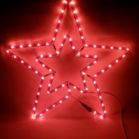 LED Червена Звезда Промо 10бр + 1 подарък Украса Коледа, къщи, общини, заведения