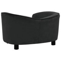 Кучешки диван, черен, 69x49x40 см, плюш, снимка 5 - Дивани и мека мебел - 40308839