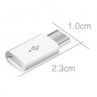 Micro Usb към USB type C (USB-C) адаптер (преходник), снимка 3 - Селфи стикове, аксесоари - 37535022