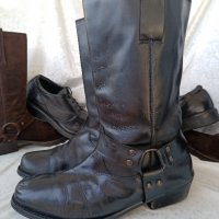 мото тиин боти,УНИСЕКС БОТУШИ черни, 42 - 43, BIKER BOOTS, рокер боти, чопър, хард, снимка 11 - Мъжки ботуши - 43905915