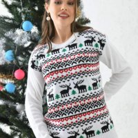 Коледни пуловери, снимка 2 - Блузи с дълъг ръкав и пуловери - 43170681