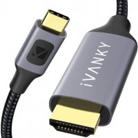 iVANKY USB C to HDMI Cable, 4K@60Hz - Thunderbolt 3 (2 Meter), снимка 1 - Кабели и адаптери - 33359618