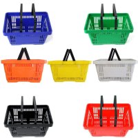 PVC кошница за пазаруване, пазарски кошници пластмаса 22л- светло сива, снимка 2 - Оборудване за магазин - 43285963