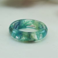 Цветни пръстени от смола, снимка 16 - Пръстени - 33091152