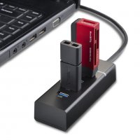 Високоскоростен USB хъб, Модел Combo 4, Разклонител, 4 порта, USB 3.0, снимка 7 - Кабели и адаптери - 36874346