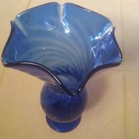 Синя ваза, снимка 5 - Вази - 27294194