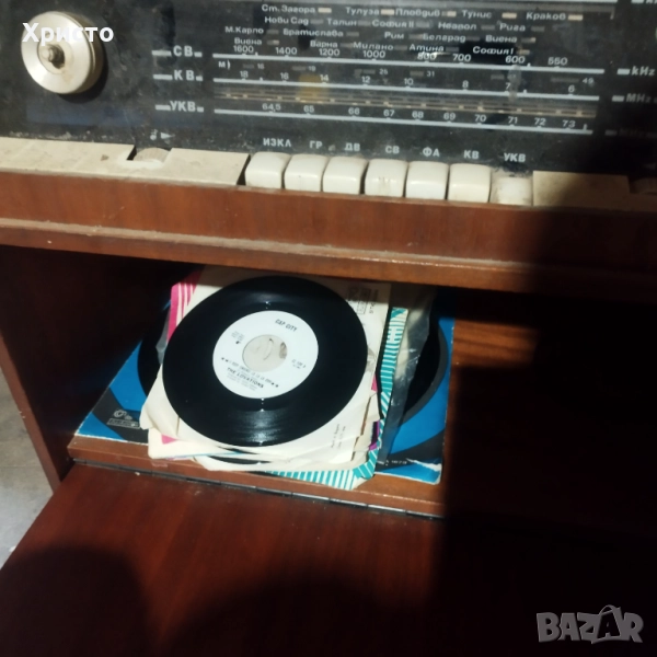Старо радио с грамофон , снимка 1