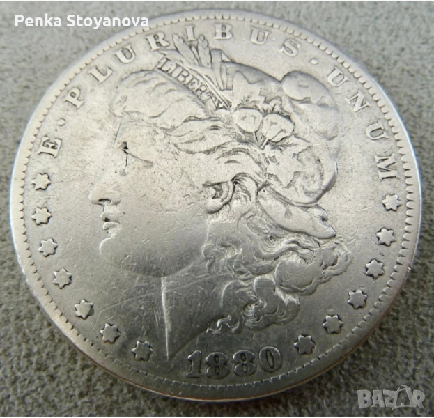 Монета 1 долар 1880г., сребро 900, снимка 1