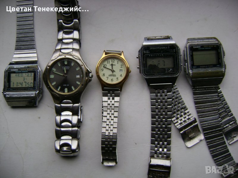 Продавам 5 броя кварцови часовника Casio,Citizen,Lorus, снимка 1