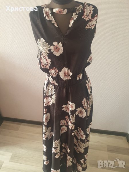 Ефирна дълга рокля на цветя с гол гръб - 45,00лв., снимка 1