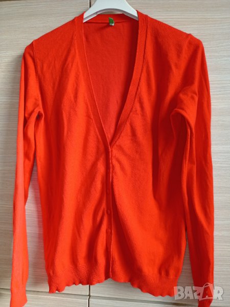 Оранжева жилетка Bennetton L, снимка 1
