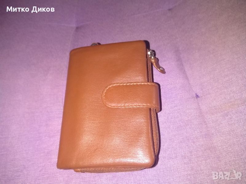 Кожен портфейл с два ципа 125х88мм, снимка 1
