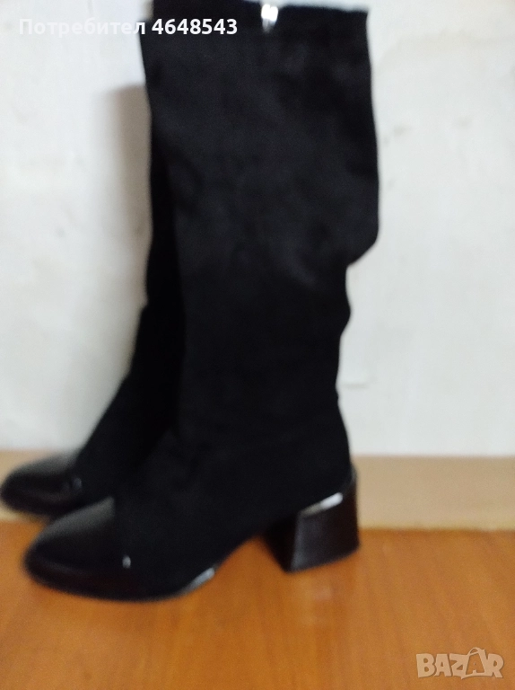 Черни дамски ботуши, снимка 1