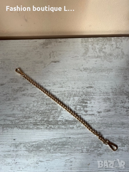 Златист синджир с две закопчалки от двата края подходящ като аксесоар за дънки , чанти и други ❤️, снимка 1
