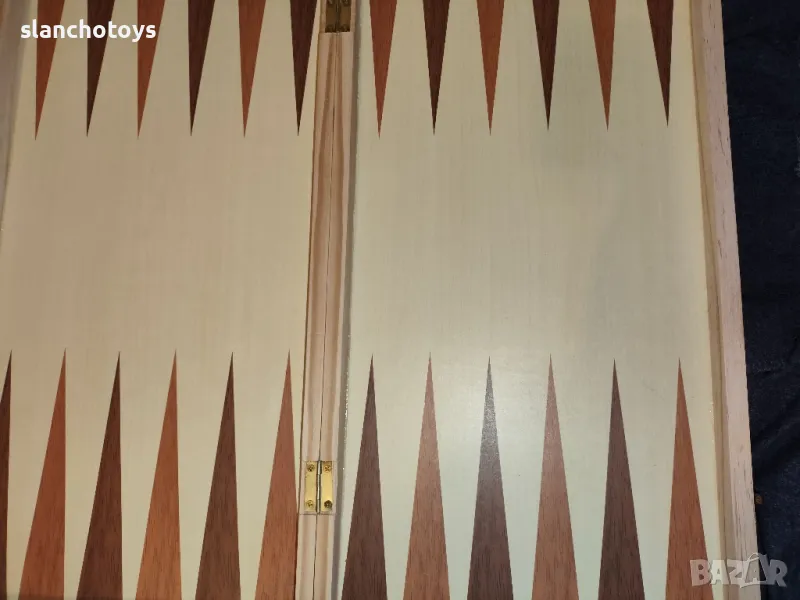 Дървена кутия за шах и табла,фурнир, снимка 1