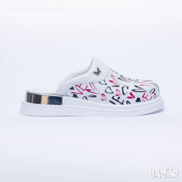 Анатомични чехли от естествена кожа с принт | Марка Tuasolea, снимка 1