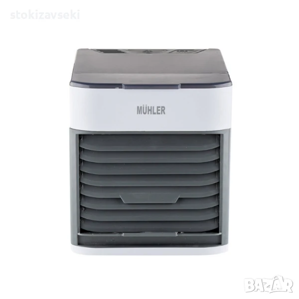 Компактен настолен охладител MUHLER MC-585 с овлажнител, LED светлина и USB захранване, снимка 1