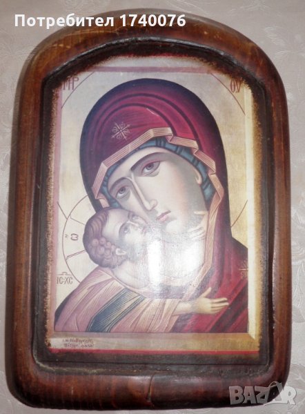 Икона с дървена рамка, снимка 1