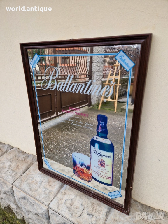 Прекрасно антикварно рекламно огледало , снимка 1