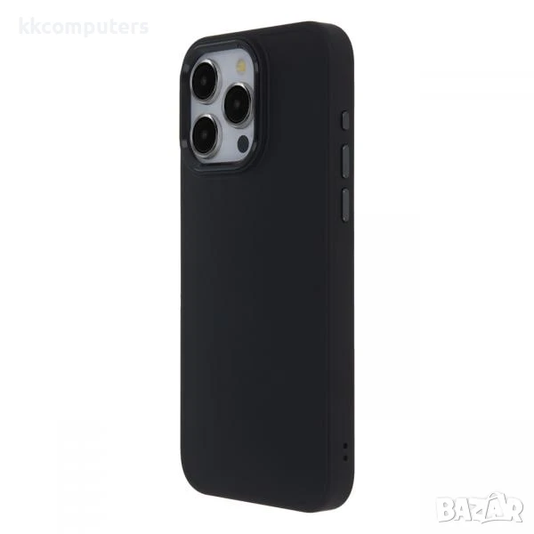 Калъф силикон Satin Elegant Мат / Черен / за iPhone 15 Pro 6.1 Баркод : 3132215, снимка 1