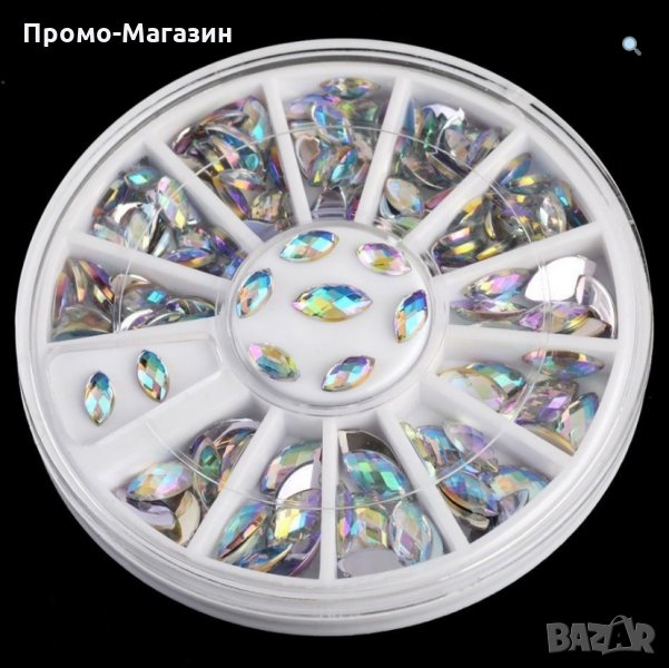Ромбоидни камъчета SWAROWSKI за нокти - 12 размера/Декорация за маникюр, снимка 1