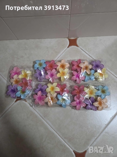 30 броя щипки за коса в формата на цвете за 15лв, снимка 1