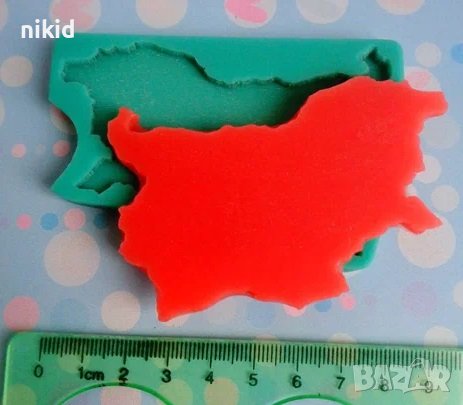 Карта на България силиконов молд форма фондан шоколад гипс смола декор, снимка 1