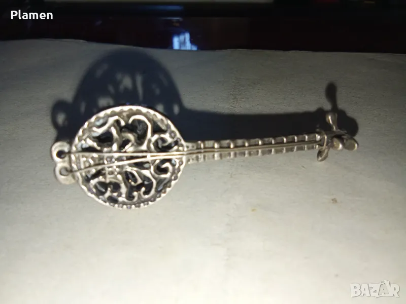 Струнен инструмент от сребро , снимка 1