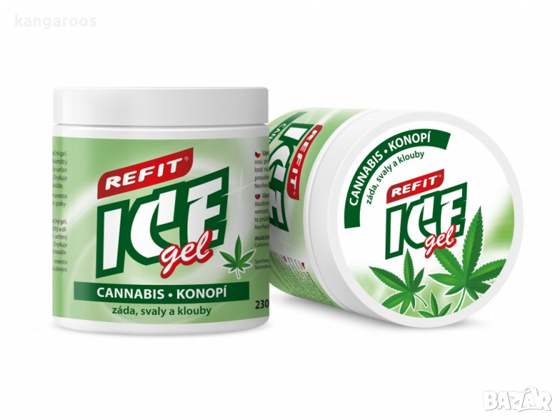 Силен масажен и регенериращ гел Refit Ice gel Cannabis Konop 230 ml, снимка 1