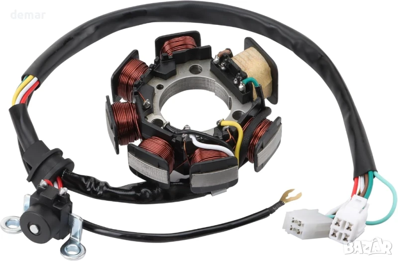 WOOSTAR 7-бобинен 8-жилен магнитен статор за TT-R125E 2003-2008 TT-R125L 2014-2017 TT-R125lE, снимка 1