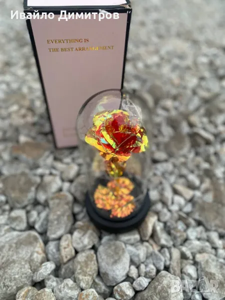 Вечна роза в стъкленица, снимка 1