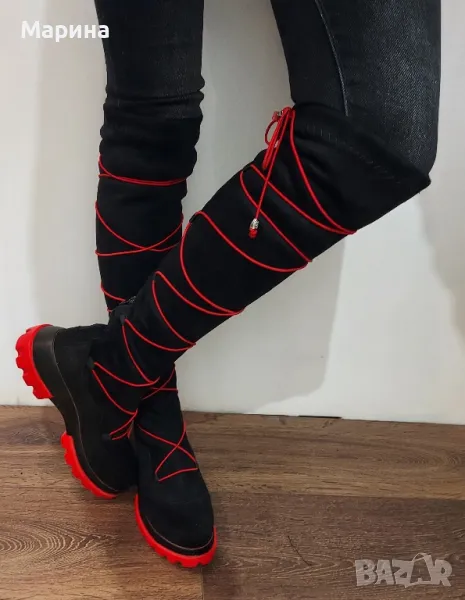 Чизми с връзки , снимка 1