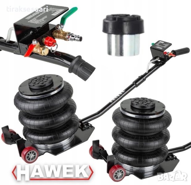 Пневматичен крик балон 3,5 тона с 3 въздушни възглавници и приставка, снимка 1