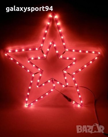 LED Червена Звезда Промо 10бр + 1 подарък Украса Коледа, къщи, общини, заведения, снимка 1