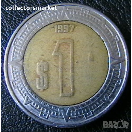 1 песо 1997, Мексико, снимка 1