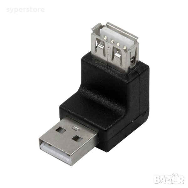 Адаптер USB2.0 извит на 270 градуса, AM към AF CA1016 SS301006, снимка 1