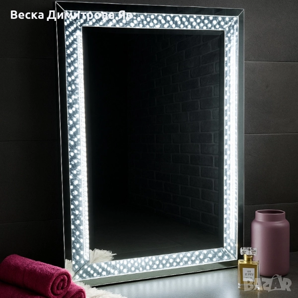 Стилно LED огледало, снимка 1