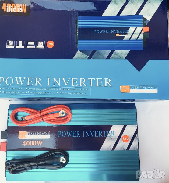 Инвертор 12 и 24 волта чиста синусоида, POWER Inverter Pure sine wawe,  соларни контролери, панели, снимка 1