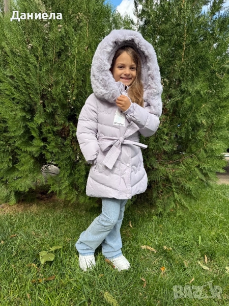 Дебело зимно яке цвят люляк, снимка 1