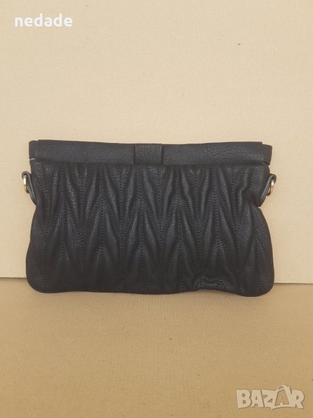 Дамска малка чанта клъч плик цвят черен , снимка 1