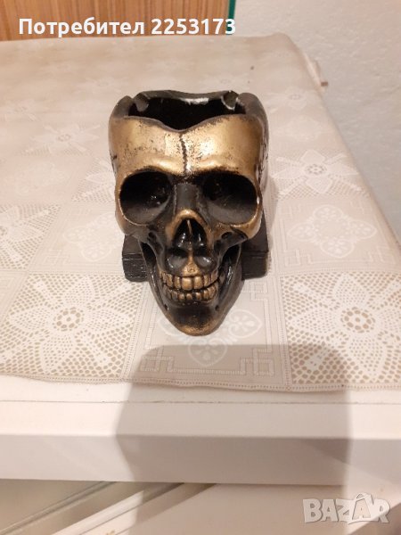 Ръчно изработени пепелник-череп, снимка 1