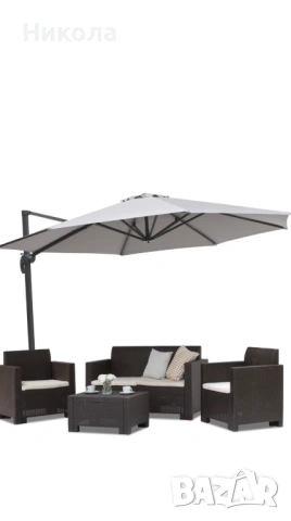 Продавам Градински чадър Pisa 3,5m сив