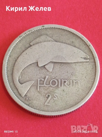 Сребърна монета 2 шилинга 1928г. Ирландия рядка за КОЛЕКЦИЯ 53040, снимка 6 - Нумизматика и бонистика - 53083186