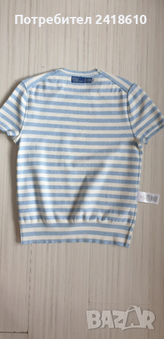 POLO Ralph Lauren Striped Knit Cotton Stretch Womens Size / S НОВО! ОРИГИНАЛ! Дамска Тениска!, снимка 6 - Тениски - 53424591