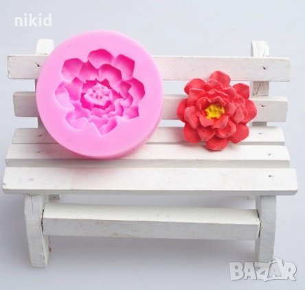 многолистно цвете силиконов молд форма декорация украса фондан торта шоколад