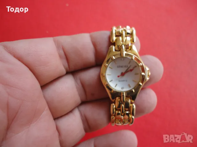 Страхотен позлатен часовник Geneves , снимка 8 - Дамски - 48347146