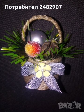 Ръчно изработени мини кошнички с цветя, снимка 4 - Декорация за дома - 38468109
